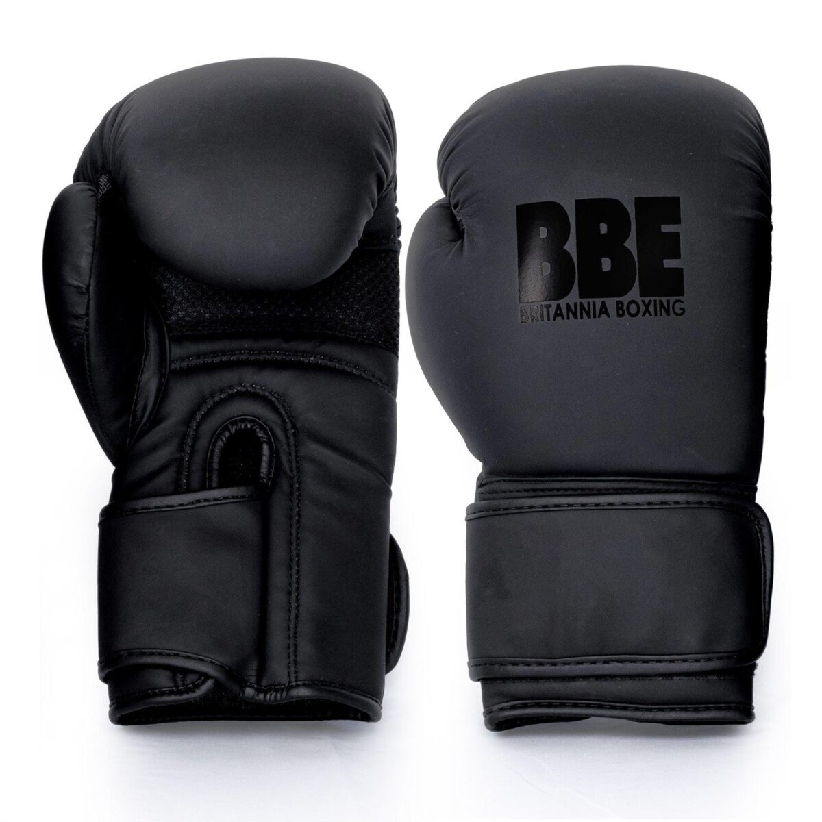 BBE Boxing BBE Matte Black Sparring/Bag Boxing Gloves - Image 1