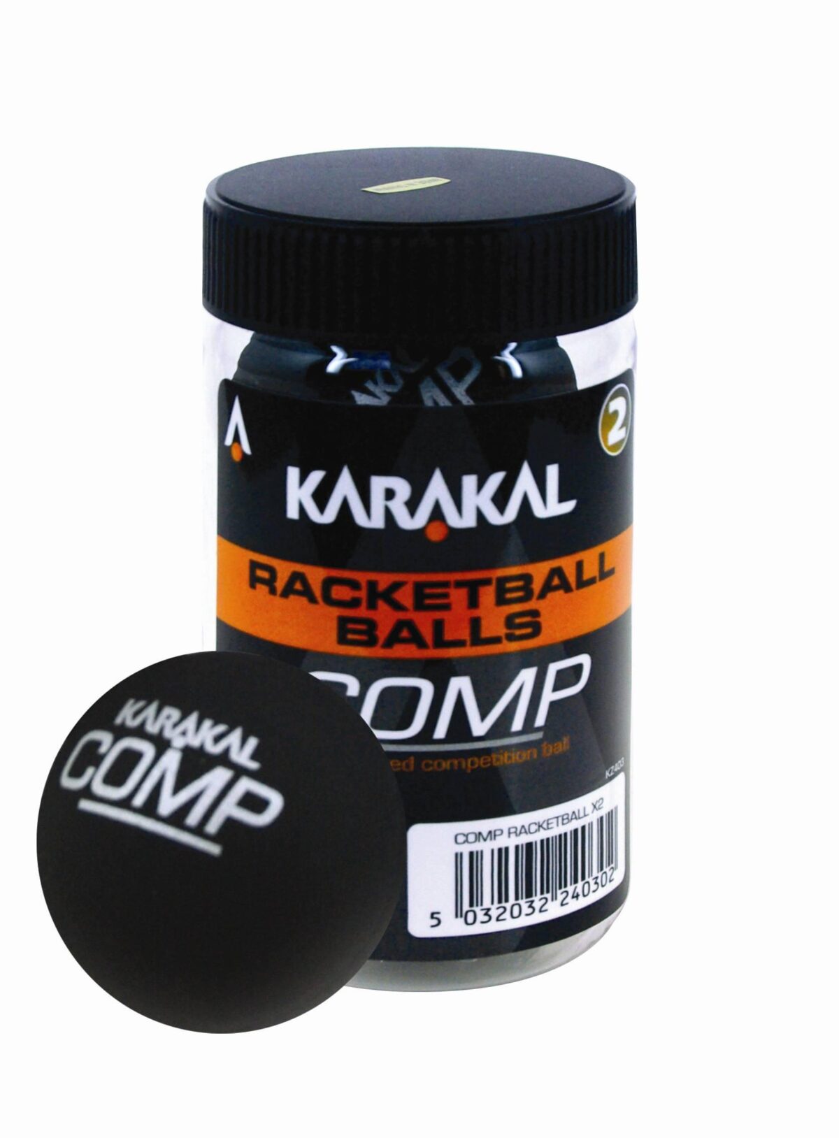 Karakal Karakal Racketball Balls Black (Competition)Tube Of 2 - Image 1