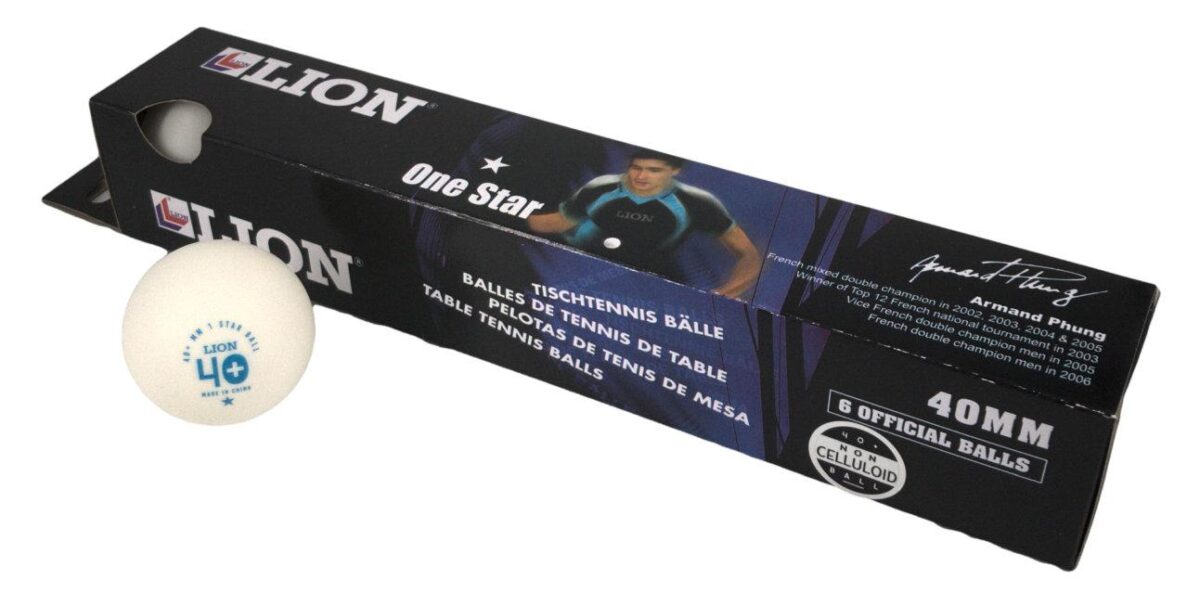 Lion Table Tennis Balls Lion 1* White - Image 1